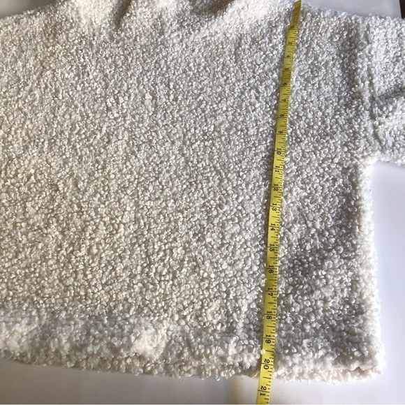 FOREVER 21 Contemporary Balloon Sleeves Pullover Hoodie Plush Teddy Jacket Sz S- - Picture 8 of 10